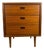 Small Three-Drawer Teak Chest of Drawers, Denmark, 1960 For Sale
