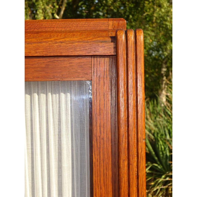Vintage Oak Buffet with Sentry Boxes and Mirror For Sale - Image 17 of 18