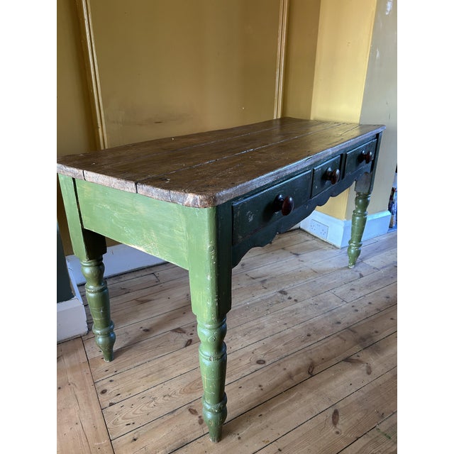 Vintage Painted Console Table For Sale - Image 4 of 13