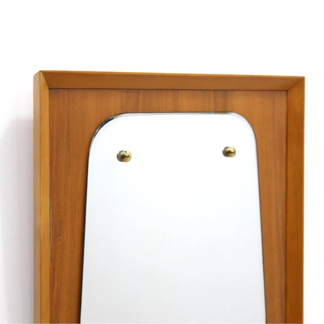 Mid Century Wall Mirror in Mahogany For Sale - Image 9 of 9