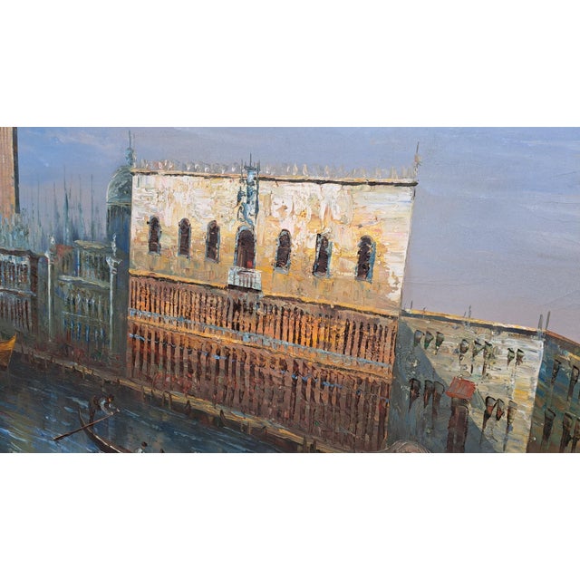 Venice Doge's Palace, 1920s, Oil Painting on Canvas, Framed For Sale - Image 4 of 9