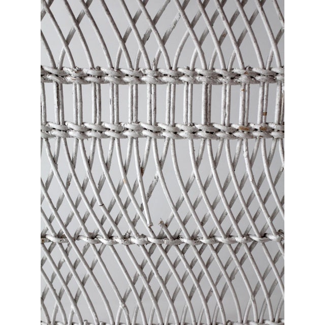 Antique Early 20th Century White Wicker Loveseat For Sale - Image 10 of 15