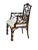 1950s Antique George III Chinese Chippendale Armchair in Thibaut for Scalamandre For Sale - Image 5 of 8