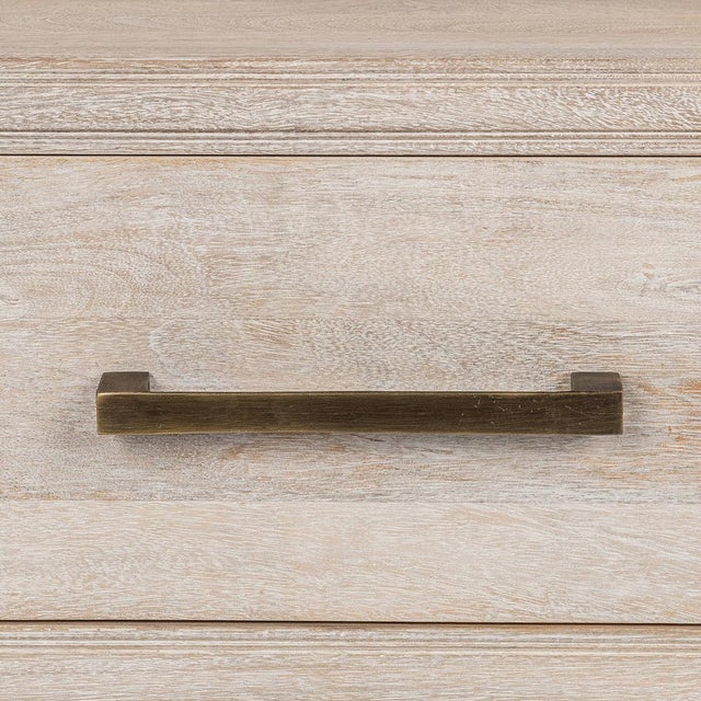 Farmhouse White Wash Single Drawer Modern Farmhouse Nightstand For Sale - Image 3 of 10