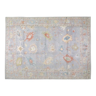 Contemporary Oushak Hand Knotted Wool Rug,9'10"X13'8" For Sale