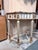 Vintage Louis XVI Style Painted Demi Lune Console Table With Gilt Accents For Sale - Image 4 of 8