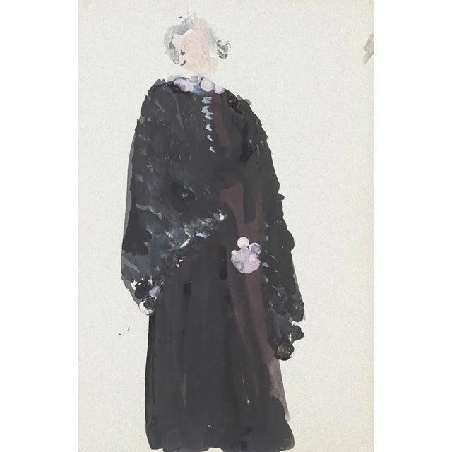 Costume Mixed Media on Paper by Alkis Matheos For Sale - Image 3 of 3