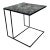 Minotti - Black Glass Tavolino - Cube Coffee Table For Sale