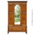 Antique Victorian Oak Wardrobe | Armoire | 3-Piece Knockdown | Beveled Mirror | Key | 19th Century For Sale - Image 4 of 18