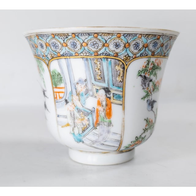Late 19th Century 19th Century Chinese Export Famille Rose or Famille Verte Cup For Sale - Image 5 of 14