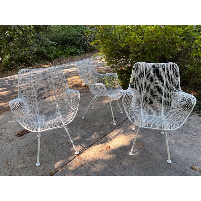 Mid 20th Century Woodard Sculptura Arm Chairs - Set of 3 For Sale - Image 5 of 7