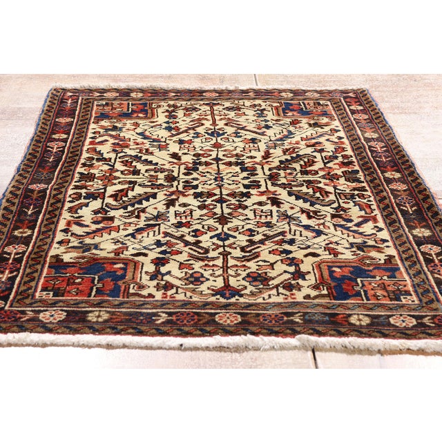 Vintage Persian Heriz Rug, 02'11 X 04'04 For Sale - Image 9 of 10