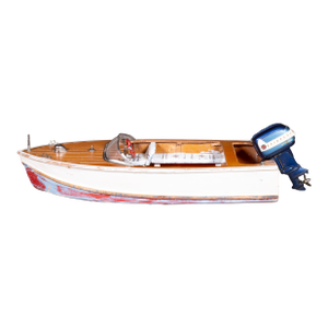 Diecast K & O Models Evinrude Big Twin 35 Outboard Motor and Speedboat c.1955-1957