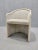 Mid-Century Modern Vintage Italian Cream Lacquer Barrel Back Occasional Chair Tonon Style Newly Reupholstered in Cowhide For Sale - Image 3 of 8