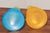 French Country Pair of Vintage Lampe Berger Paris Fragrance Lamps – Blue & Amber Glass For Sale - Image 3 of 5