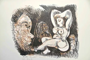 Homage to Pablo Picasso - Original Lithograph 1974 1974