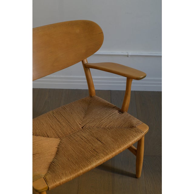 Hans Wegner Lounge Chair, Model No. Ch-22 by Carl Hansen & Son, Denmark, 1951 For Sale In Los Angeles - Image 6 of 12