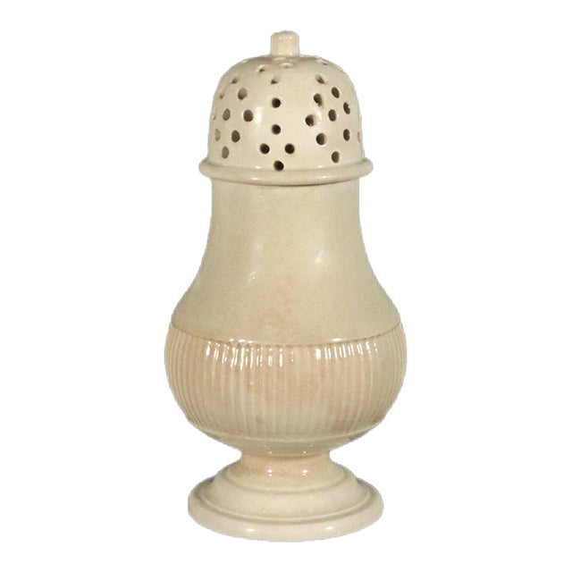 English Creamware Sugar Caster or Pounce Shaker, Circa 1775 For Sale