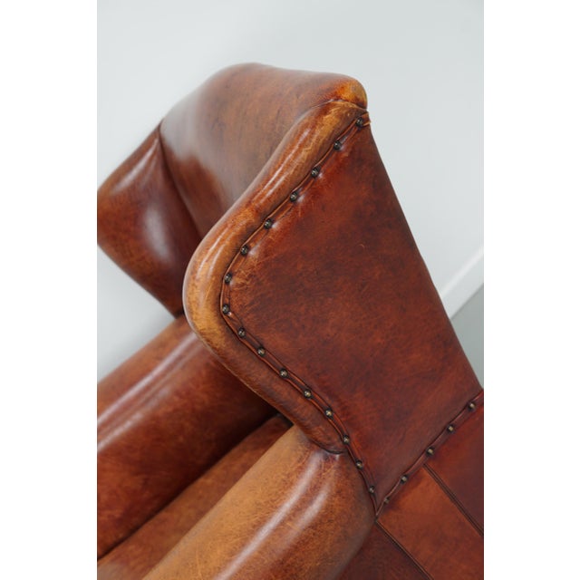 Vintage Dutch Club Chair in Cognac Leather, 1970s For Sale - Image 16 of 18