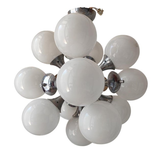 Metal Vintage Sputnik Lamp, 1950s For Sale - Image 7 of 8