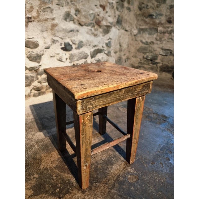 French Workshop Stool, 1900s For Sale - Image 4 of 14