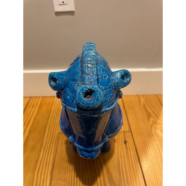 1960s Aldo Londi for Bitossi Large Rimini Blu Ceramic Horse Sculpture For Sale - Image 10 of 12