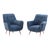 Pair of Italian Mid-Century Modern Upholstered Club Chairs For Sale