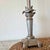 1970s Traditional Silver Metallic Table Lamp With Beige Bell Fringe Shade For Sale - Image 10 of 11