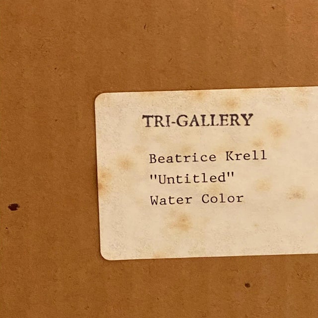 1940s Vintage Abstract Watercolor, American Circa 1940 For Sale - Image 5 of 6