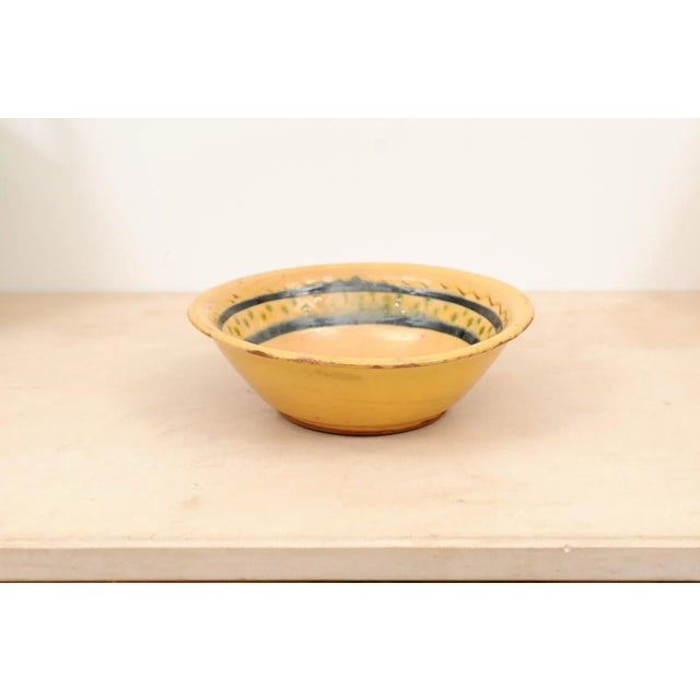 French 19th Century Bowl from the Poterie Hertz of Annecy, with Yellow Glaze For Sale In Atlanta - Image 6 of 12