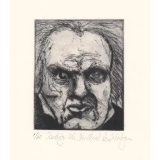 Portraiture David Moyer Beethoven Etching For Sale - Image 3 of 3