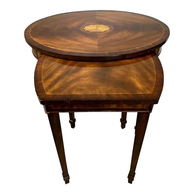 Late 20th Century Vintage Maitland-Smith Marlborough Occasional Nesting Tables – Handcrafted in the Philippines - Set of 2 For Sale