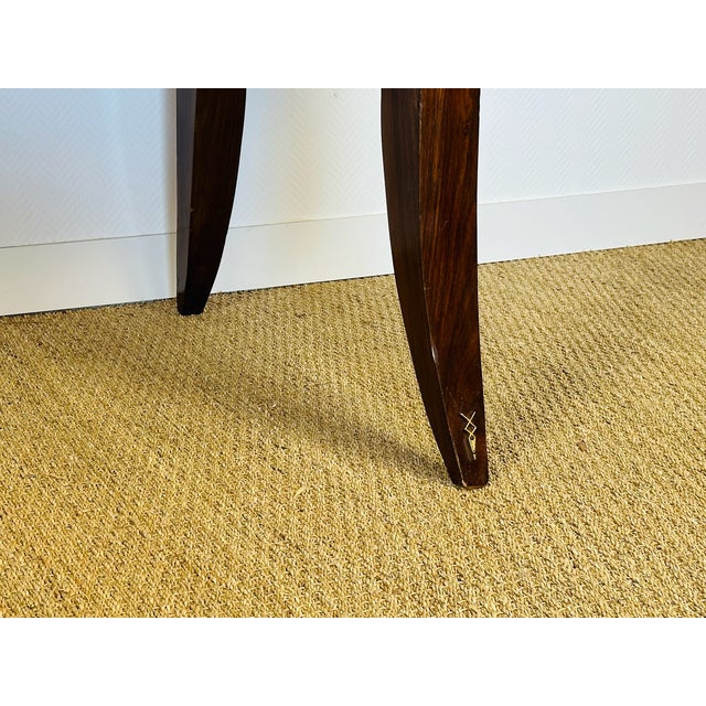 Art Deco Dining Table in Walnut and Diamond Marquetry, 1940s For Sale - Image 11 of 18