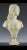 Beautiful hand-carved alabaster bust of a young maiden. Great detailing to the headscarf and blouse, the bust is attached...