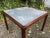 Harry Lunstead Restored Harry Lunstead Acid Etched Zinc and Walnut Side Table For Sale - Image 4 of 12