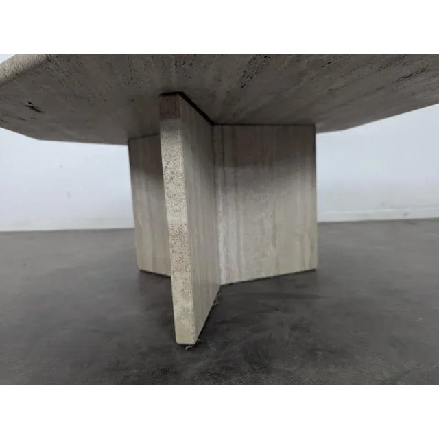 Vintage Travertine Coffee Table For Sale - Image 5 of 6