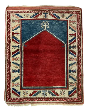 Vintage Afghan Hand-Knotted Kazak Rug