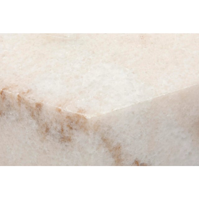 Not Yet Made - Made To Order Monolith Side Table in White Stone For Sale - Image 5 of 6