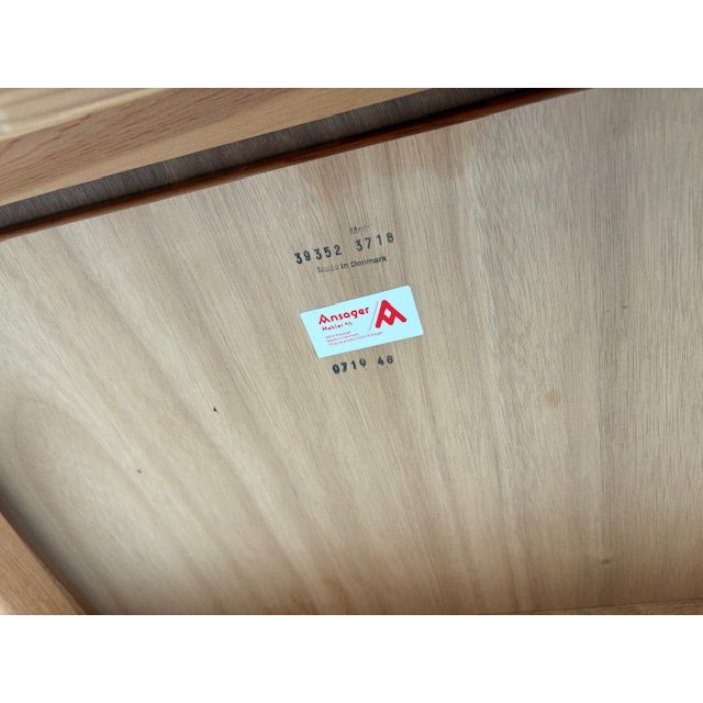 Wood Mid Century Modern Ansager Møbler Dining Table With Two Leaves For Sale - Image 7 of 7
