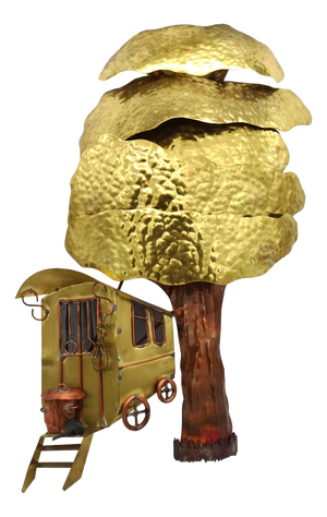 Brutalist Belgian Brass Wall Art Sculpture from Daniel D'haeseleer, 1980s
