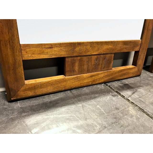 DREXEL HERITAGE Woodbriar Pecan Campaign Style Mirrors Pair Chairish