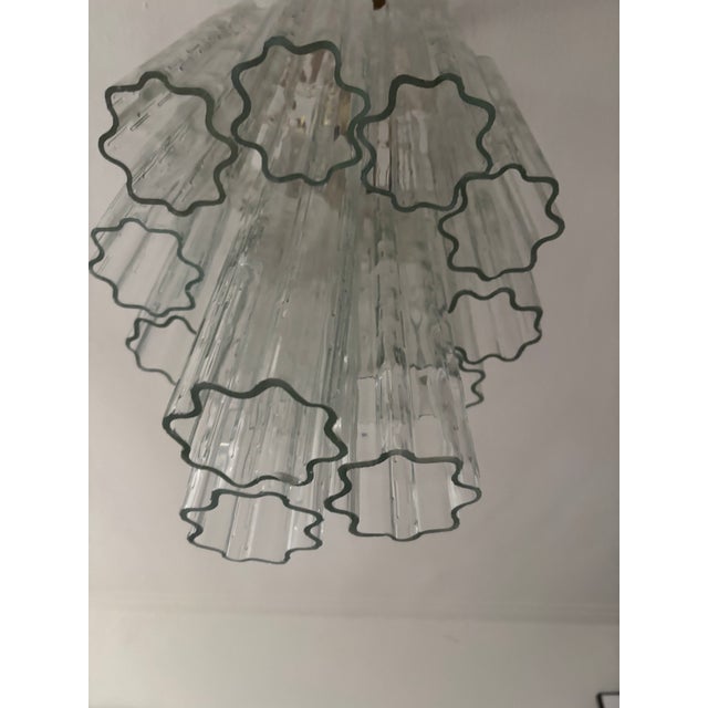 Mid-Century Modern 1960s Murano Chandelier With 'Tronchi' Glass Tubes For Sale - Image 3 of 3
