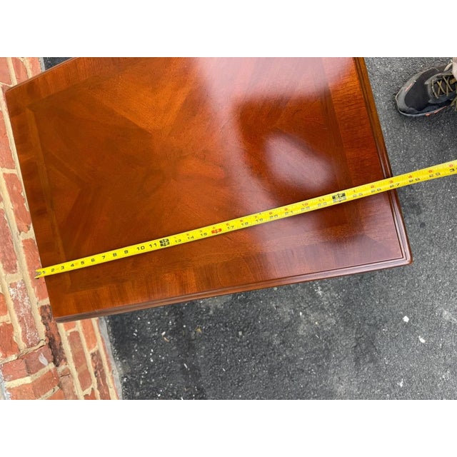 Chippendale Late 20th Century Pair of Chippendale Style Altavista Virginia Inlaid Side End Tables by Lanes For Sale - Image 3 of 18