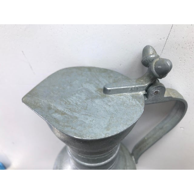 Tin Jug with a Lid Decorated with Acorns, 1890s For Sale - Image 12 of 15