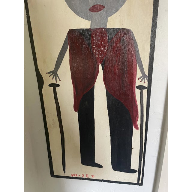 1970s Moses Tolliver Self-Portrait For Sale - Image 5 of 7