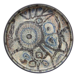 Fayence Porcelain Model 870/3724 Plate by Nils Thorsson for Royal Copenhagen, 1970s Dennams from Royal Copenhagen