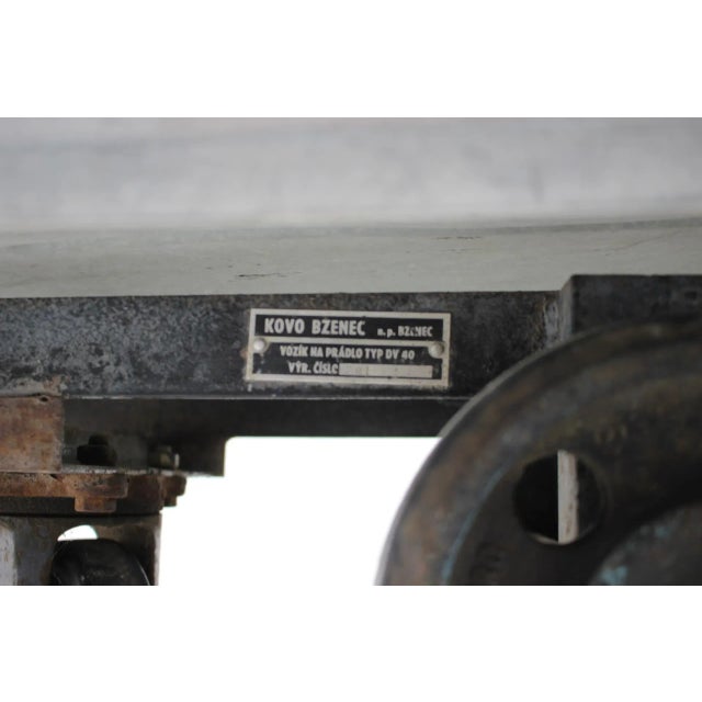 Industrial Vintage Industrial Cart by Kovo Bzenec, Czechoslovakia, 1950s For Sale - Image 3 of 11