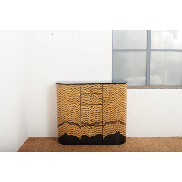 Curtained Sideboard in Tigerwood by Hans Eichenberger, 1980s For Sale - Image 13 of 14