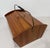 Wood Mid-Century Teak Wood Sewing Tool Storage Box W/ Metal Handle Hinged 1950s MCM For Sale - Image 7 of 10