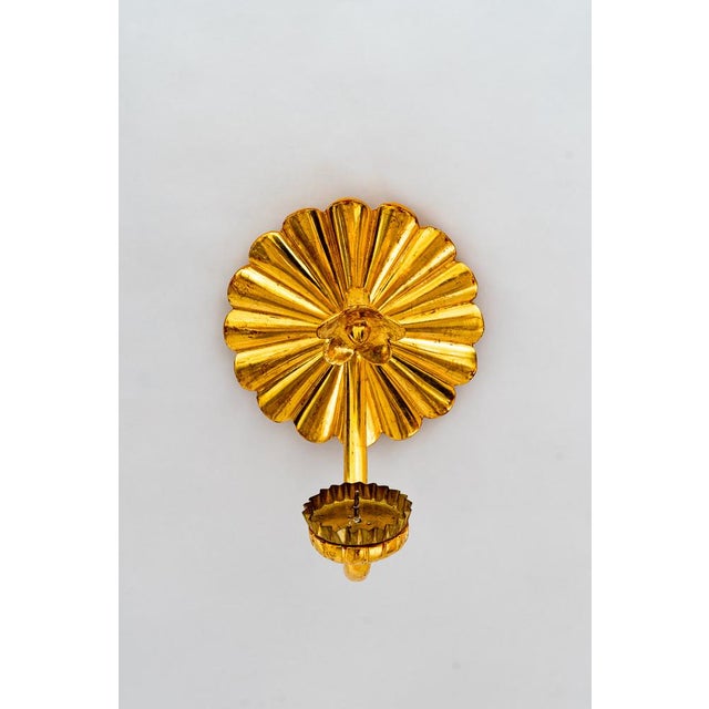 Art Deco Carved and Gilded Wood Wall Candleholder, 1920s, Set of 2 For Sale - Image 10 of 12